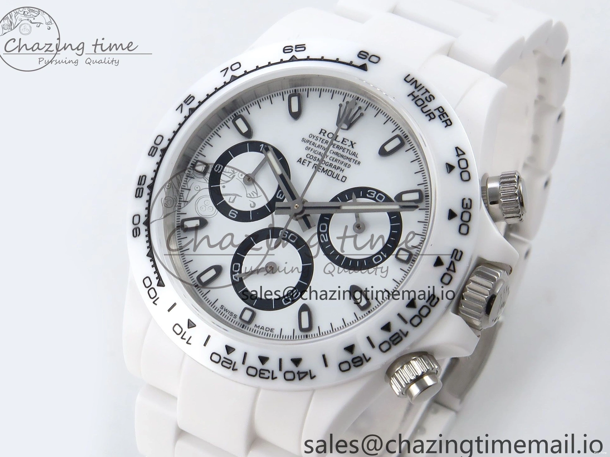 MiroTime 0319 Daytona AET White Ceramic Case and Bracelet Black Dial N6F Best Edition SA Seasonal 1195